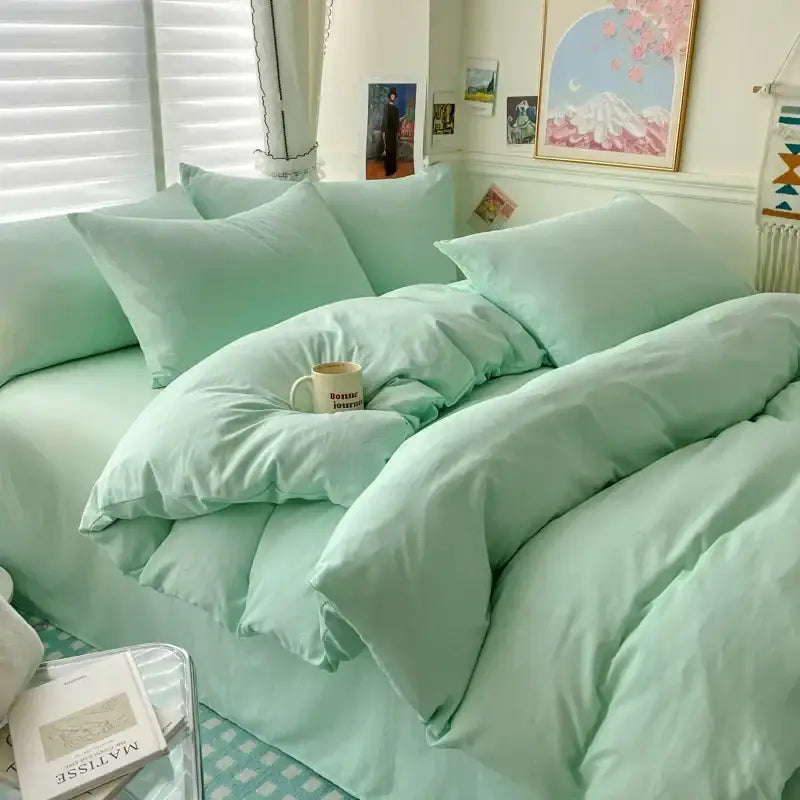Gray Cotton Duvet Set