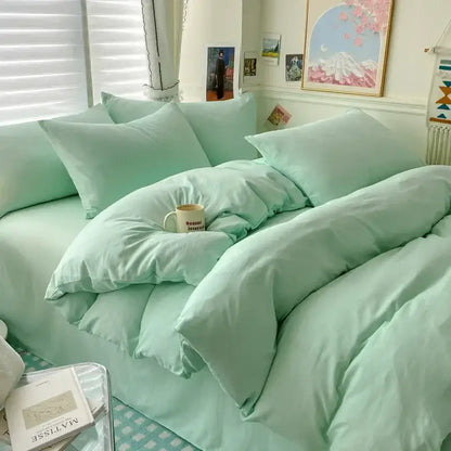 Gray Cotton Duvet Set