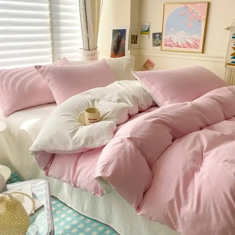 Gray Cotton Duvet Set