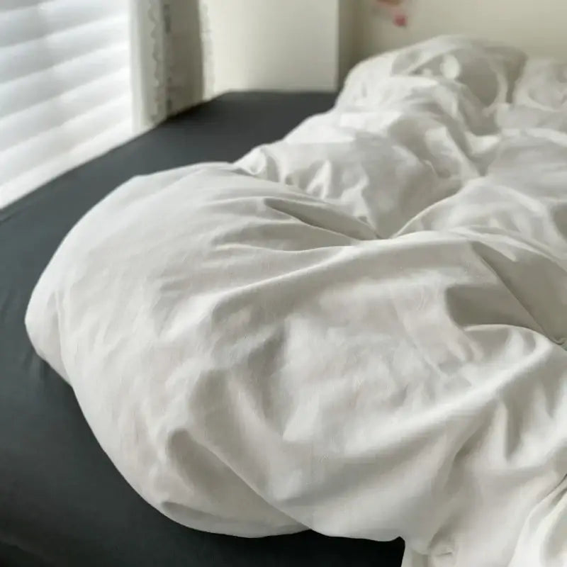Gray Cotton Duvet Set