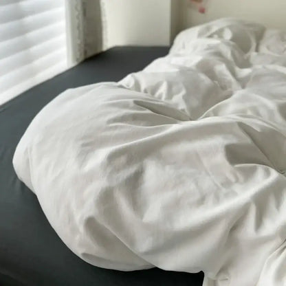 Gray Cotton Duvet Set