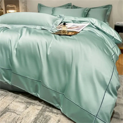 Navy Gold Cotton Duvet