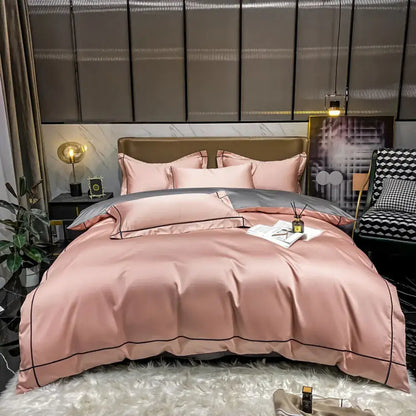 Navy Gold Cotton Duvet