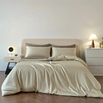 Beige Lyocell Duvet Cover