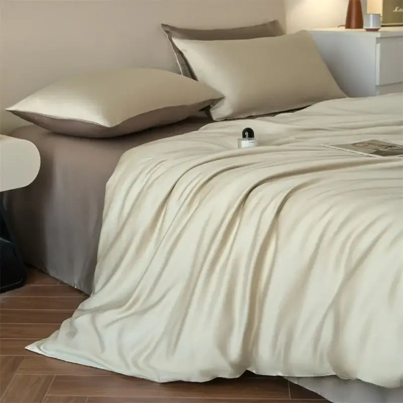 Beige Lyocell Duvet Cover