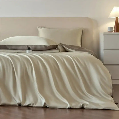 Beige Lyocell Duvet Cover
