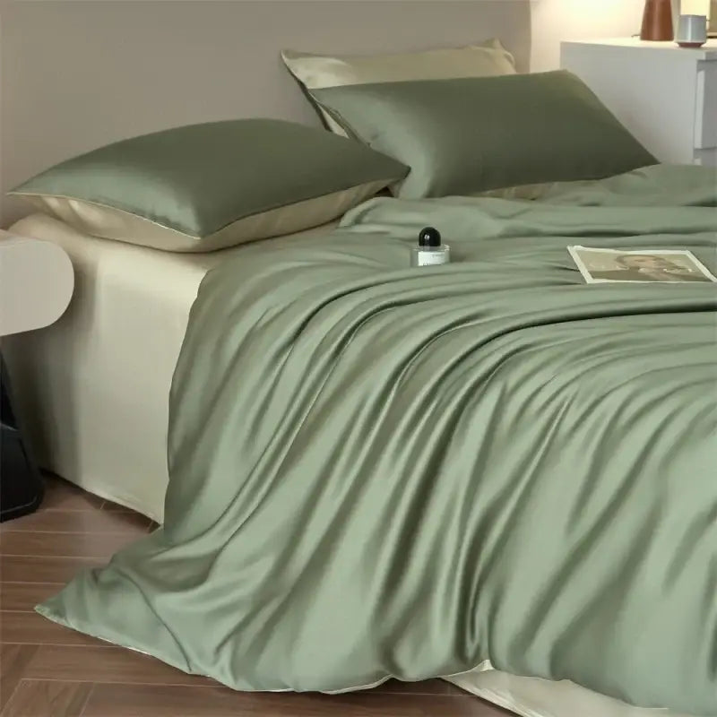 Beige Lyocell Duvet Cover