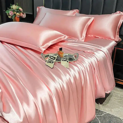 Teal Satin Duvet Set