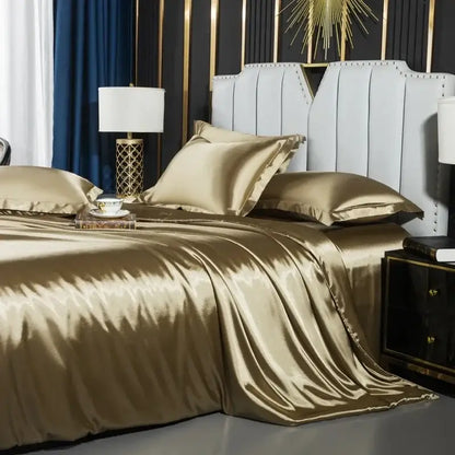 Pink Satin Duvet Cover