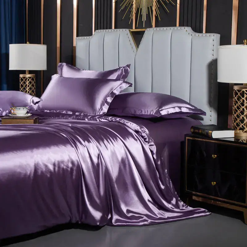 Pink Satin Duvet Cover