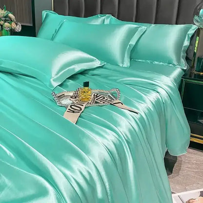 Pink Satin Duvet Cover