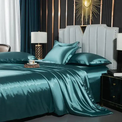 Pink Satin Duvet Cover