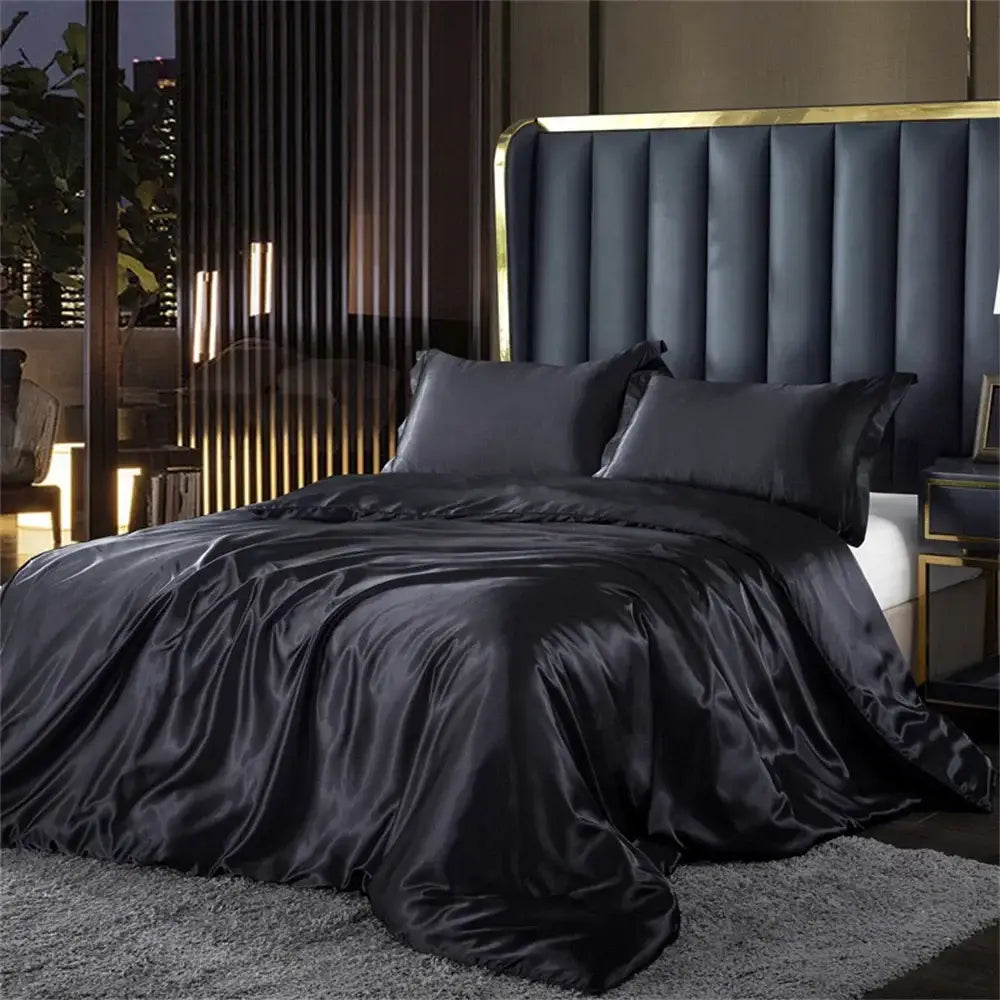 Gold Satin Duvet Set
