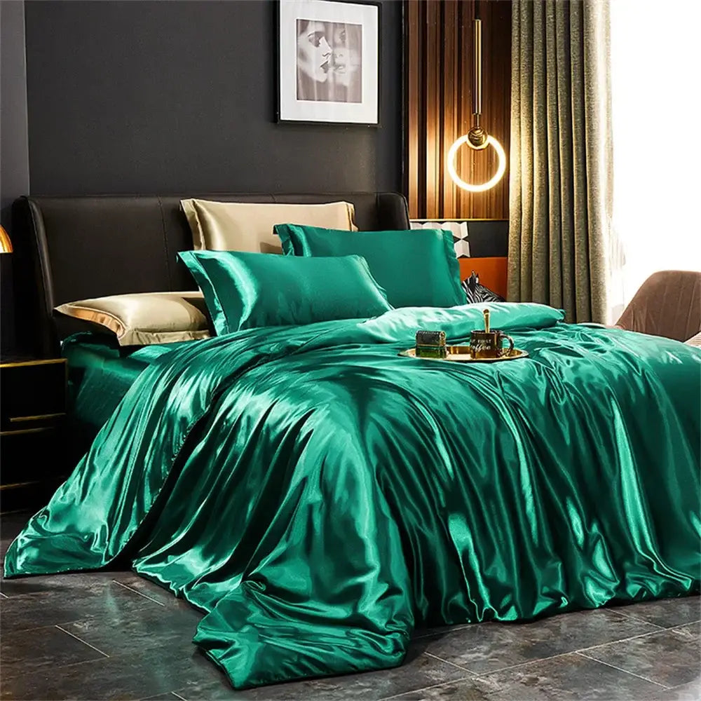 Gold Satin Duvet Set
