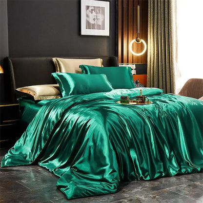 Gold Satin Duvet Set