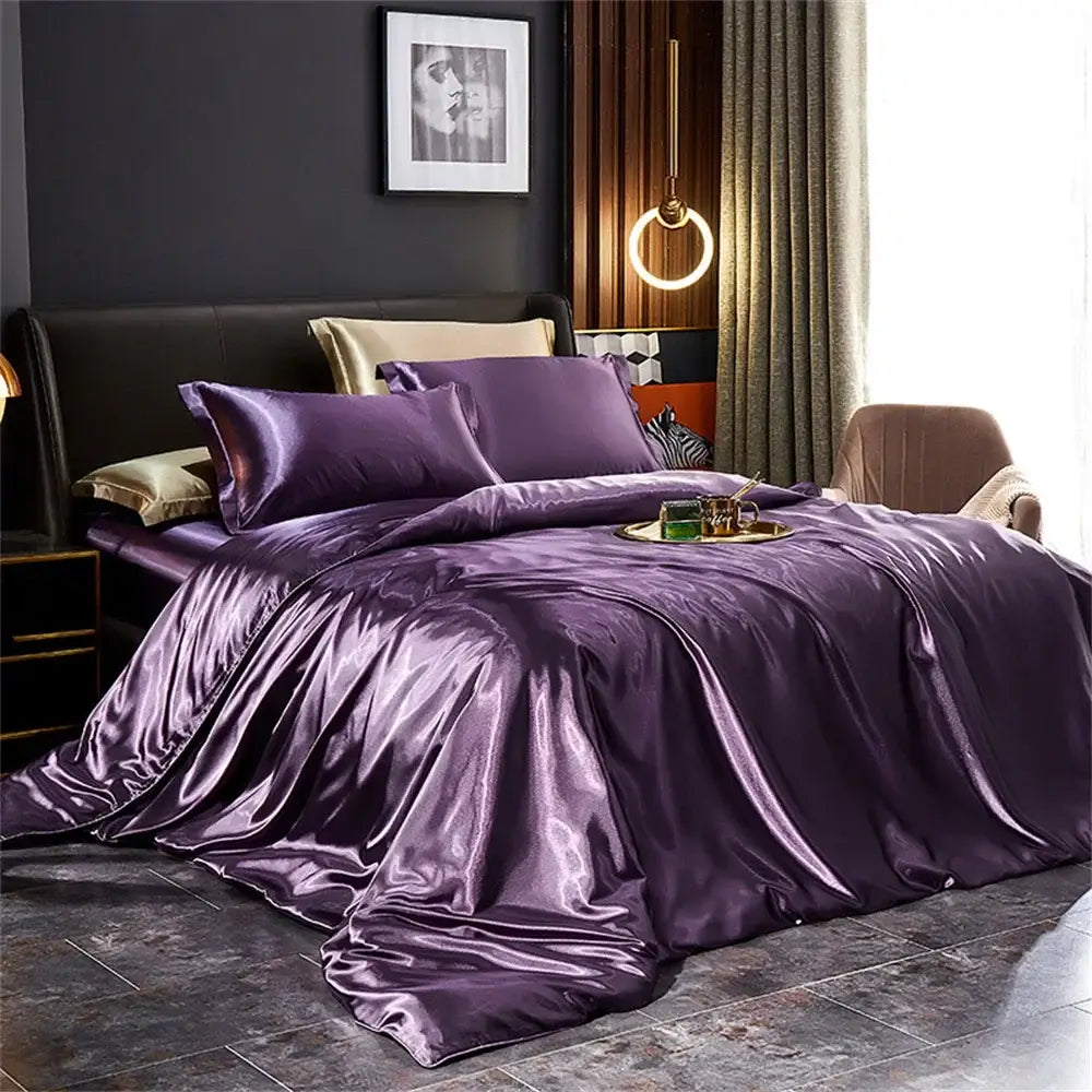 Gold Satin Duvet Set