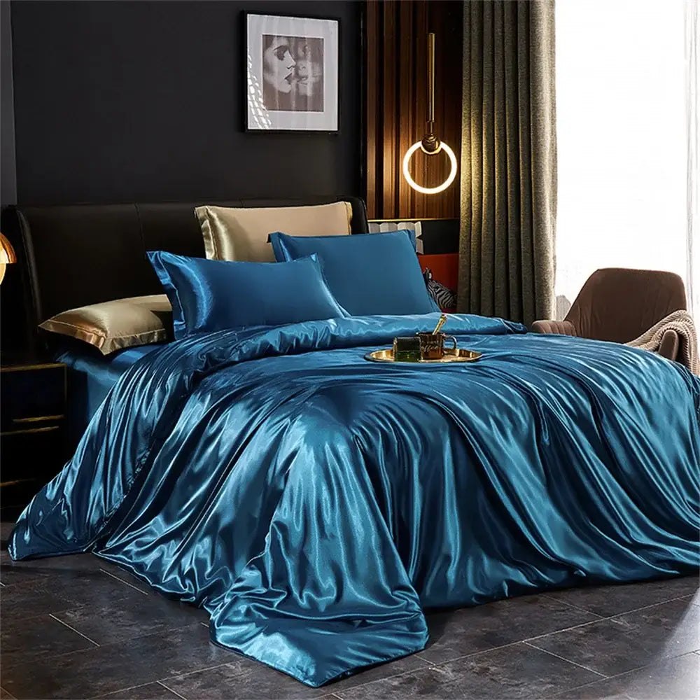 Gold Satin Duvet Set