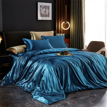 Gold Satin Duvet Set
