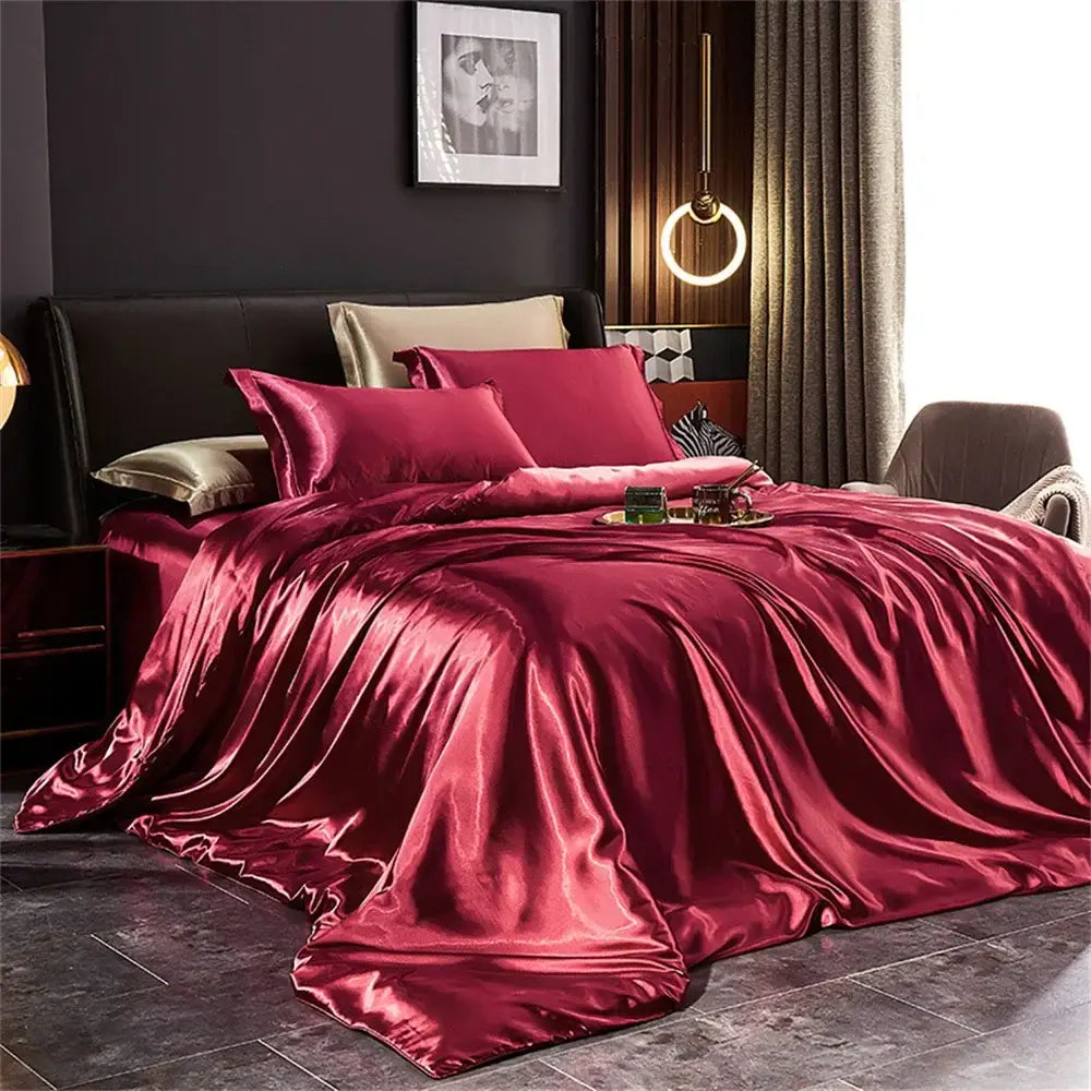 Gold Satin Duvet Set