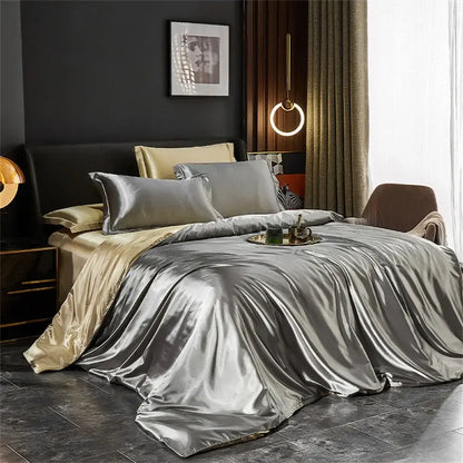 Gold Satin Duvet Set