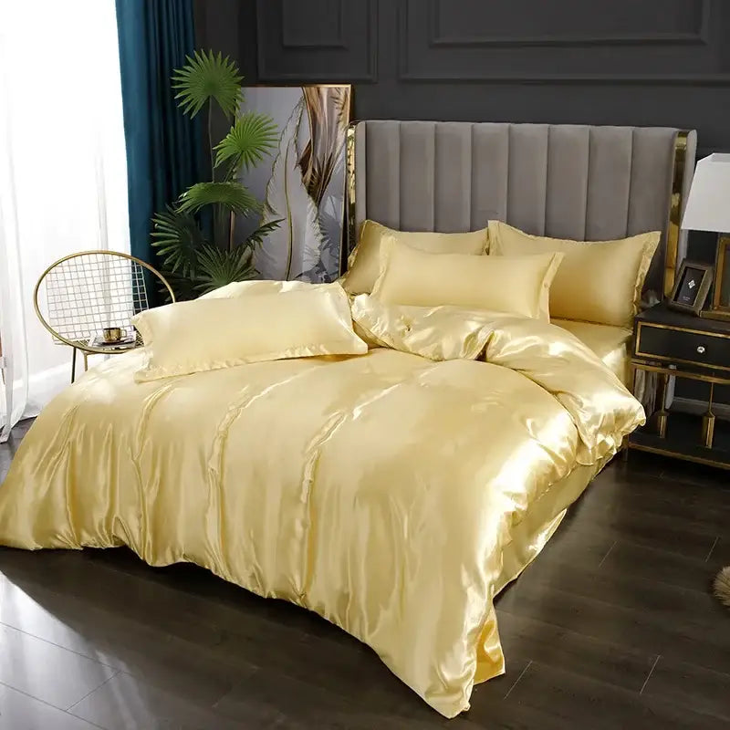 Camel Silk Duvet Set