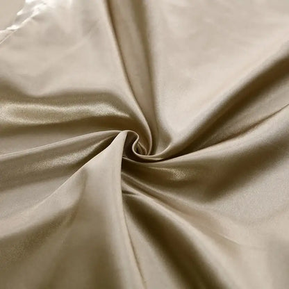 Champagne Gold Satin Duvet Set Silky Smooth
