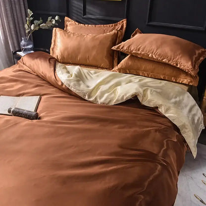 Pink Silk Duvet Cover
