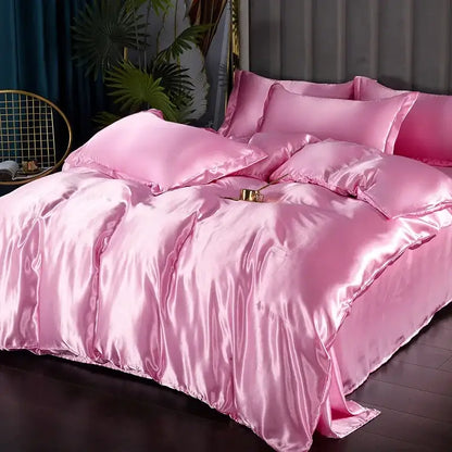 Crimson Satin Duvet Set