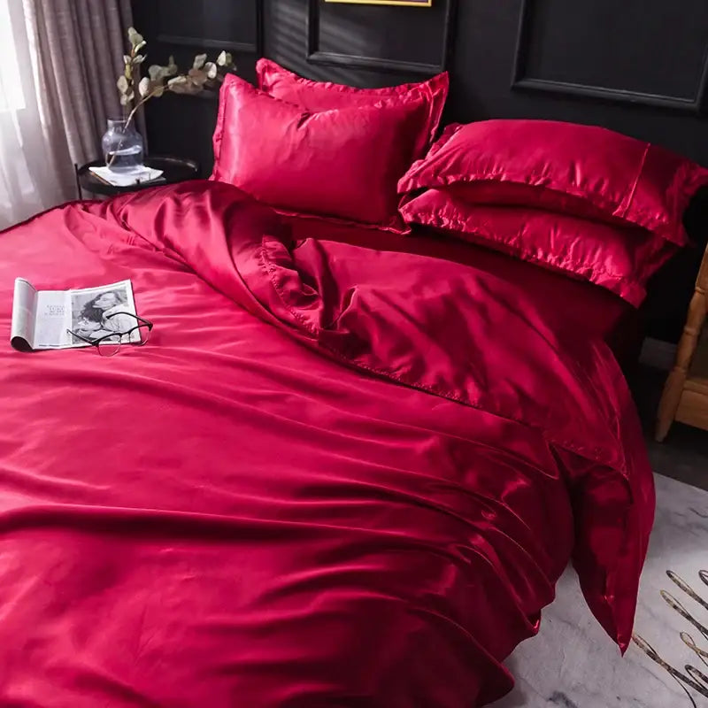 Pink Silk Duvet Cover
