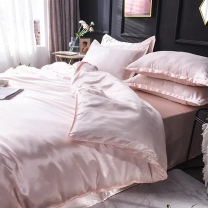 Pink Silk Duvet Cover