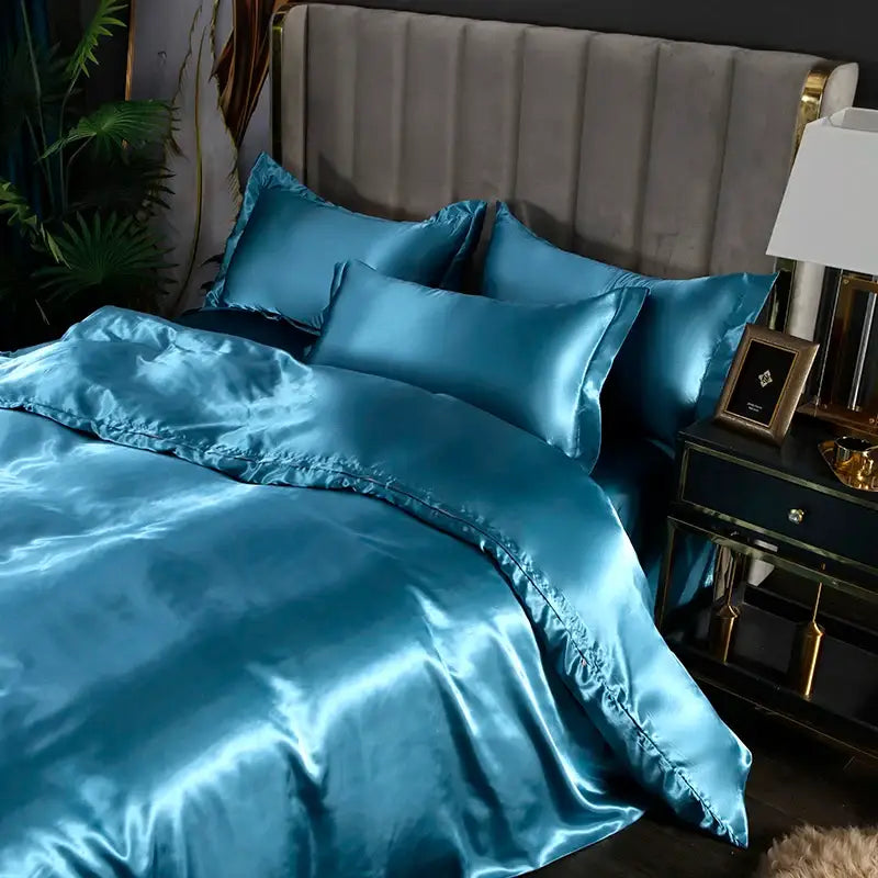 Pink Silk Duvet Cover