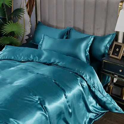 Pink Silk Duvet Cover