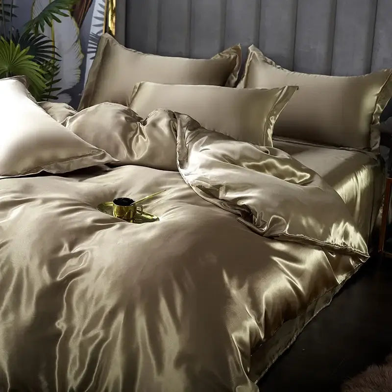 Lavender Satin Duvet Cover