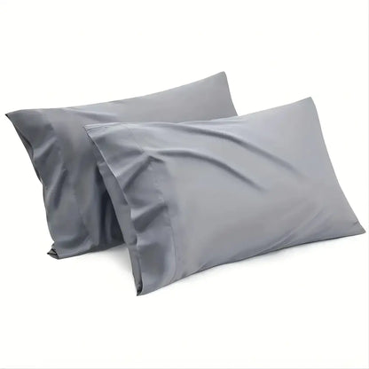 Gray Satin Bed Sheet Set