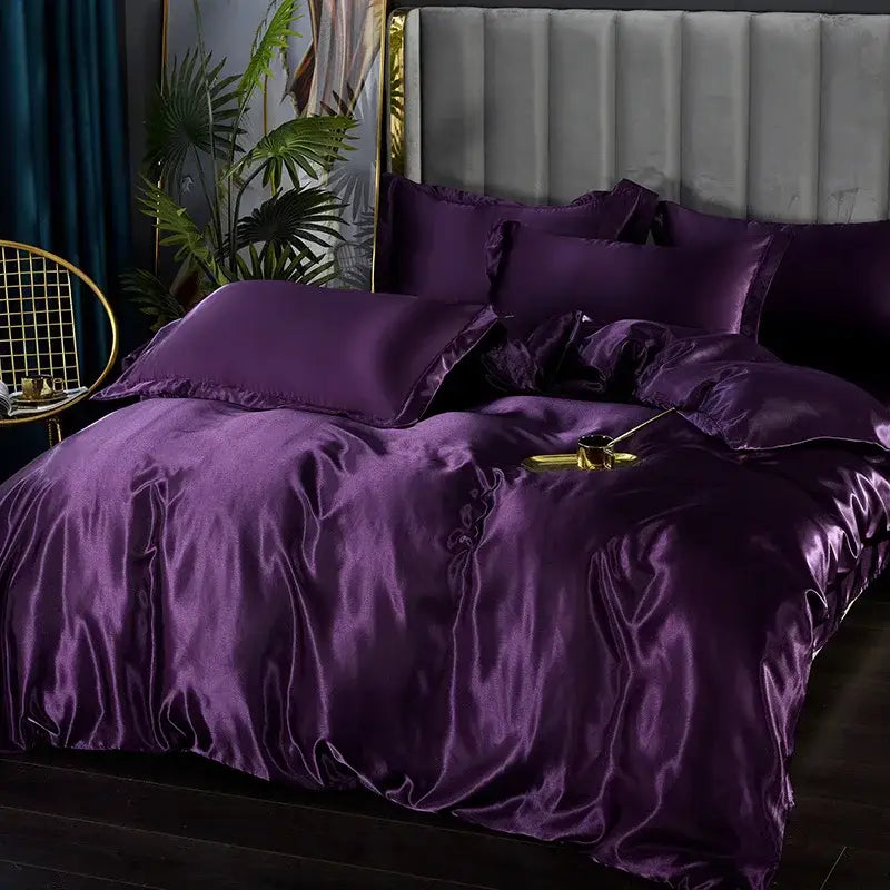 Light Blue Satin Duvet