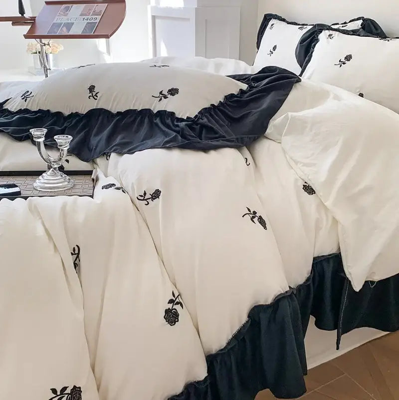 White Rose Duvet Cover
