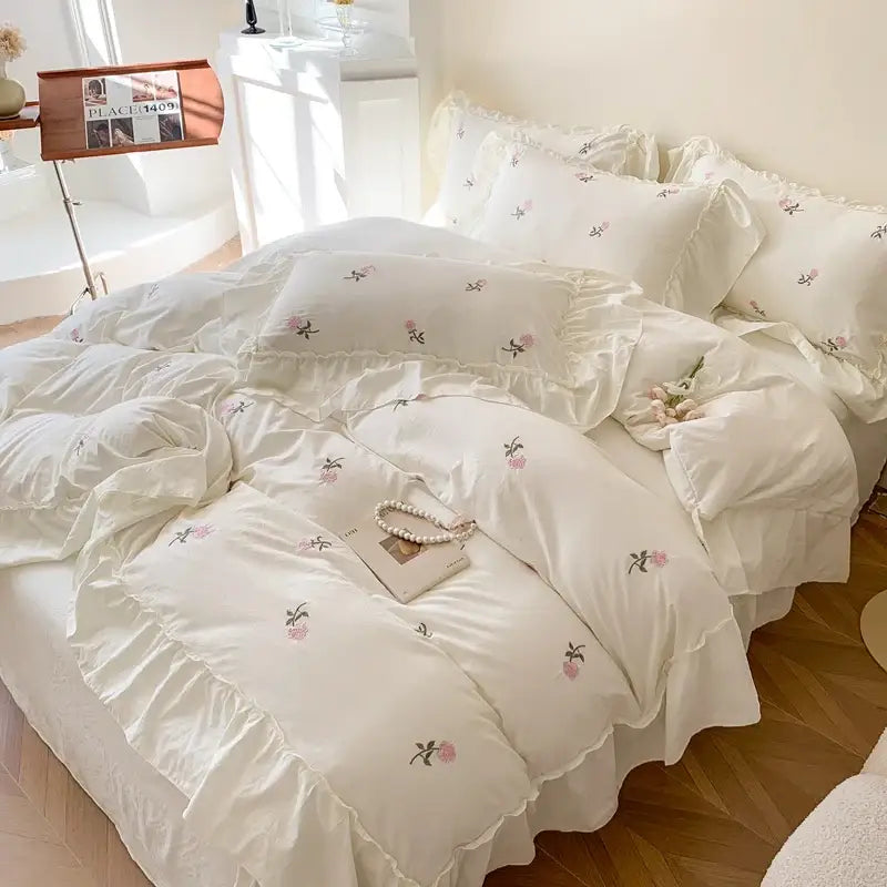 White Rose Duvet Cover