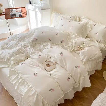 White Rose Duvet Cover