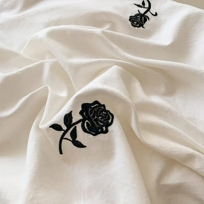 White Rose Duvet Cover