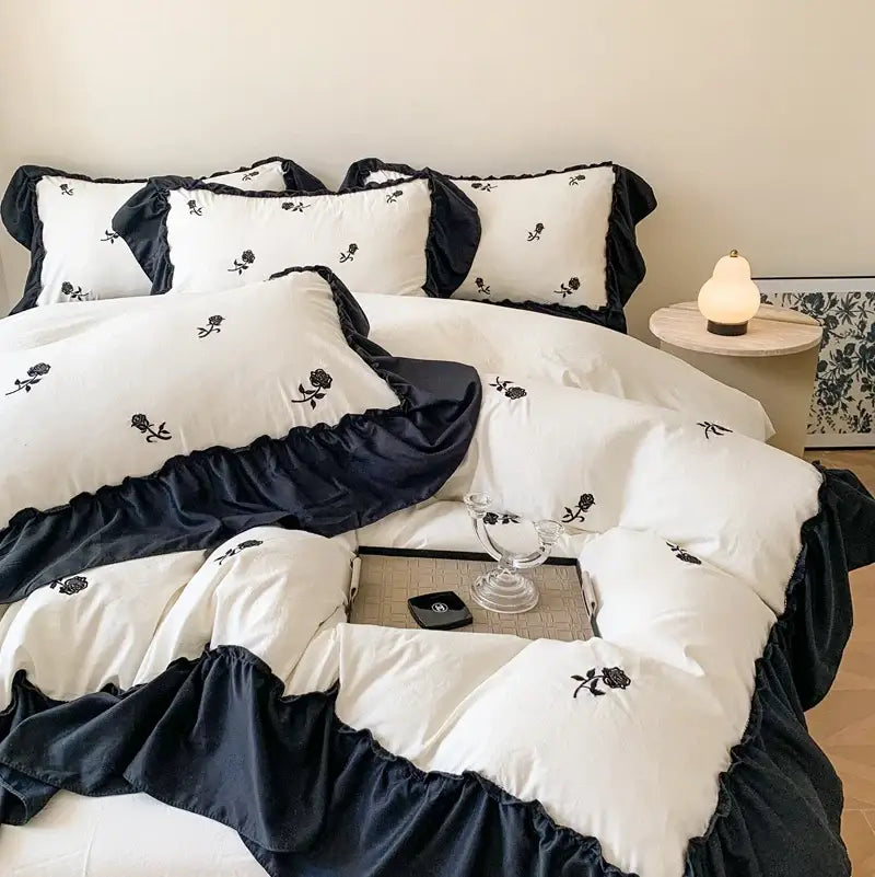 White Rose Duvet Cover