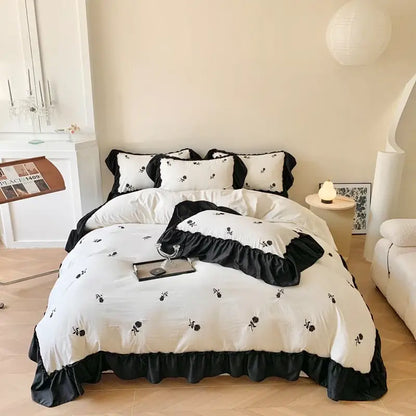 White Ruffled Duvet Set