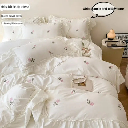 White Ruffled Duvet Set