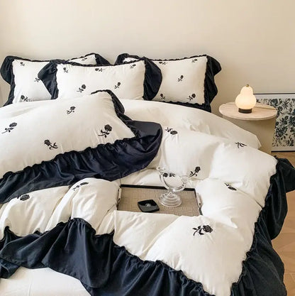 White Ruffled Duvet Set