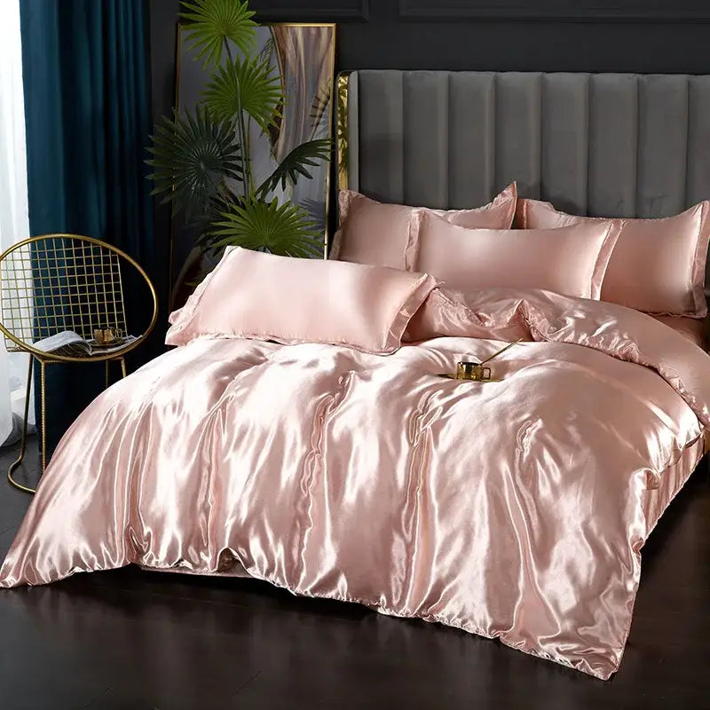 Fuchsia Satin Duvet Cover
