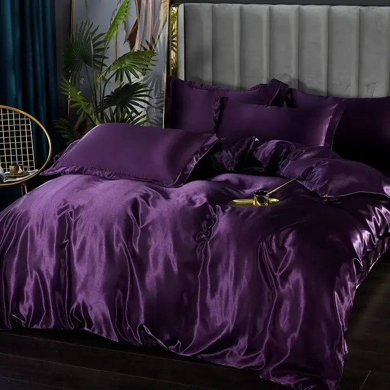 Finest Quality Silk Pink Duvet Set