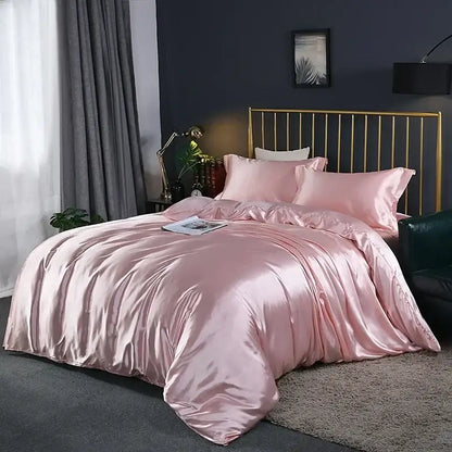 Purple Egyptian Cotton Satin-Sheen Bed Sheet Set