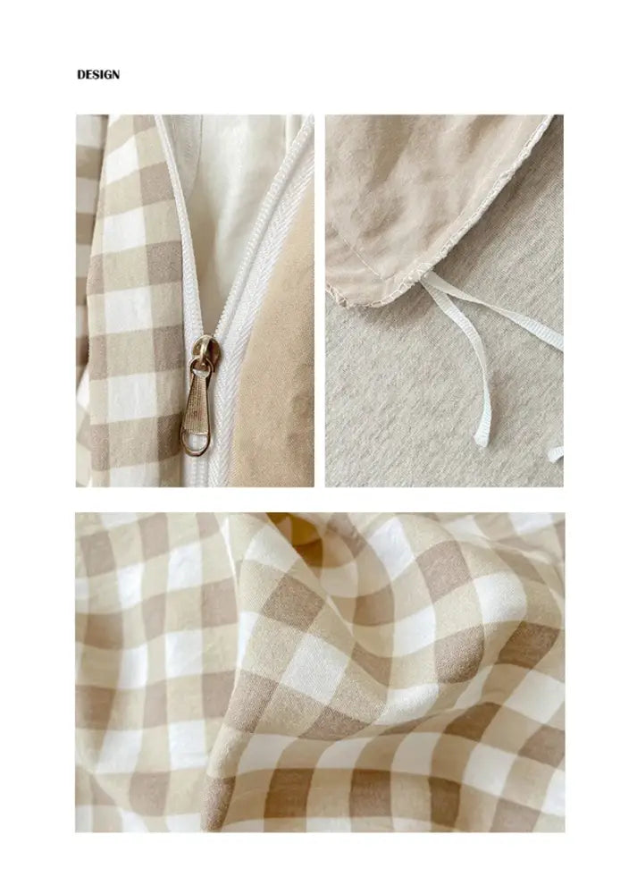 Beige Quilted Duvet Cover Set