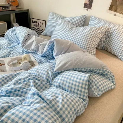 Beige Quilted Duvet Cover Set