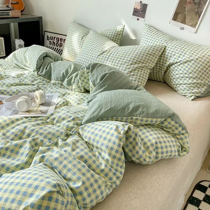 Beige Quilted Duvet Cover Set