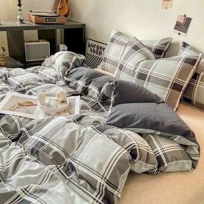 Beige Quilted Duvet Cover Set